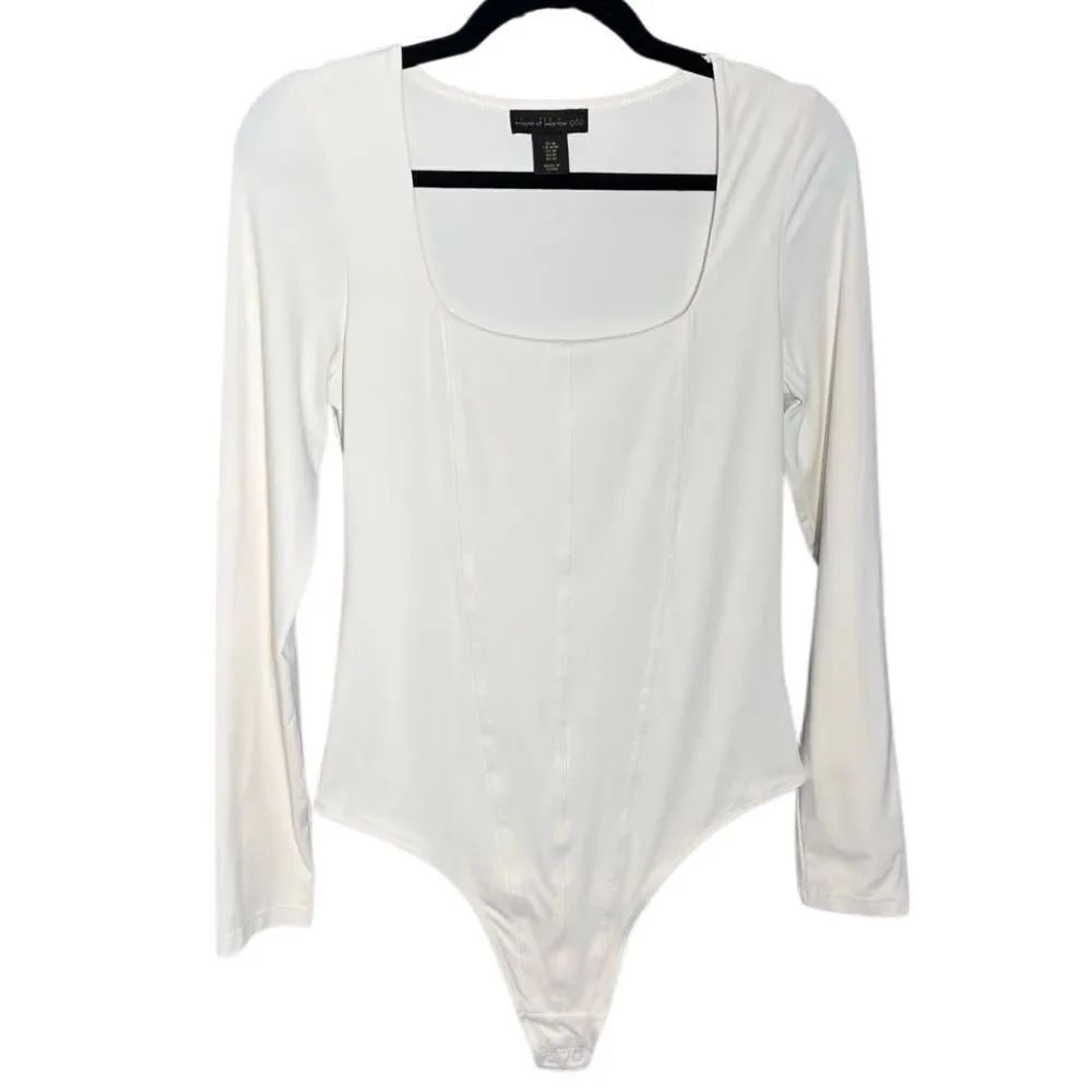 House of Harlow 1960 Ivory Long Sleeve Bodysuit Size Medium